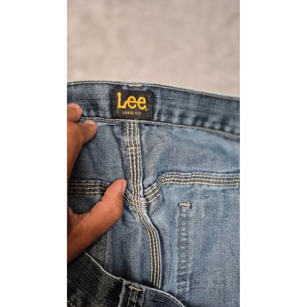 Lee Loose Fit Carpenter Jeans Mens 32x34 Blue Denim Utility Work Pants 102887991